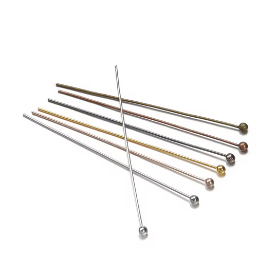 Broches à tête sphérique en métal de 18